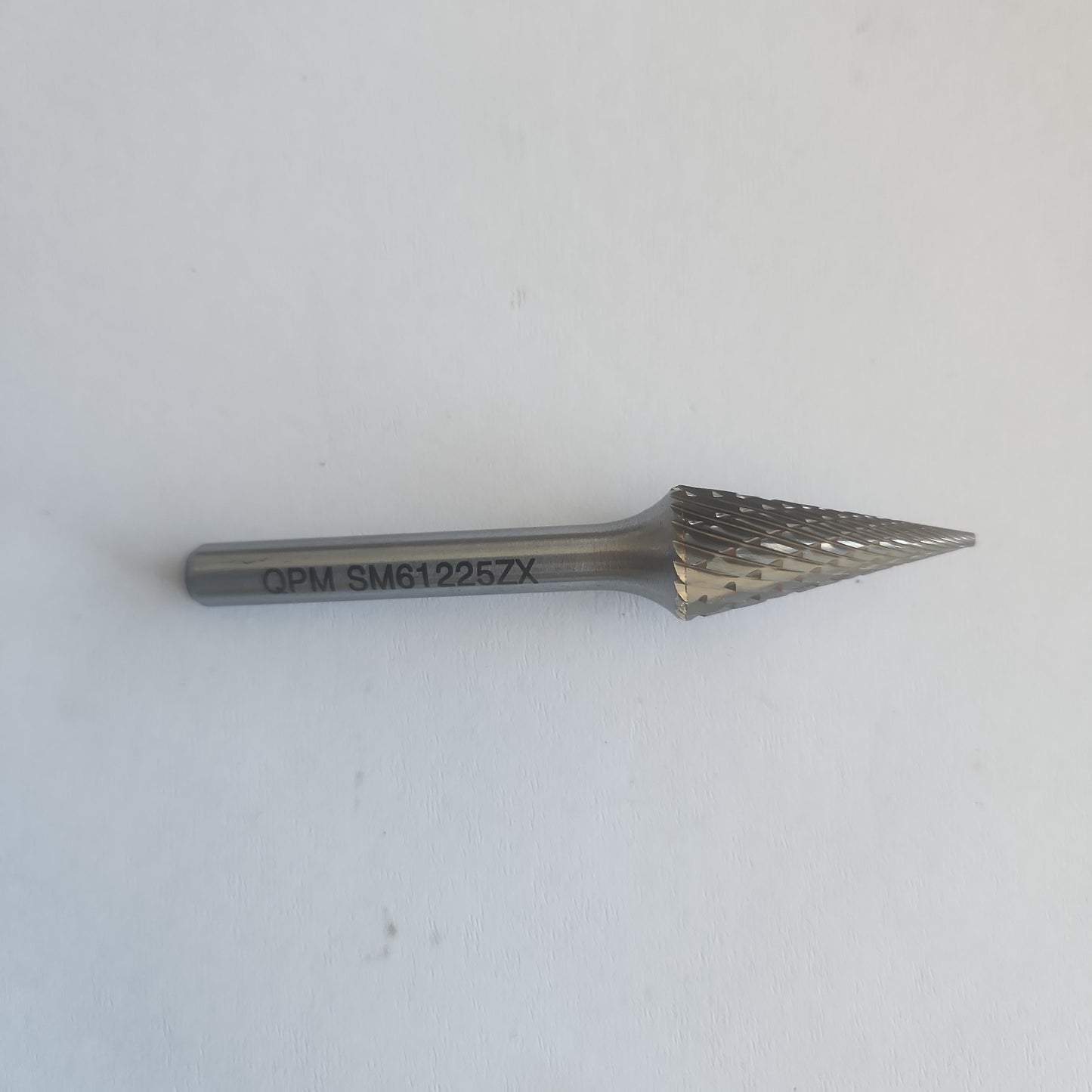 SM61225 ZX – 12mm Pointed Cone Burr, 6mm Shank Tough Cut for Steel & Weld Cleanup