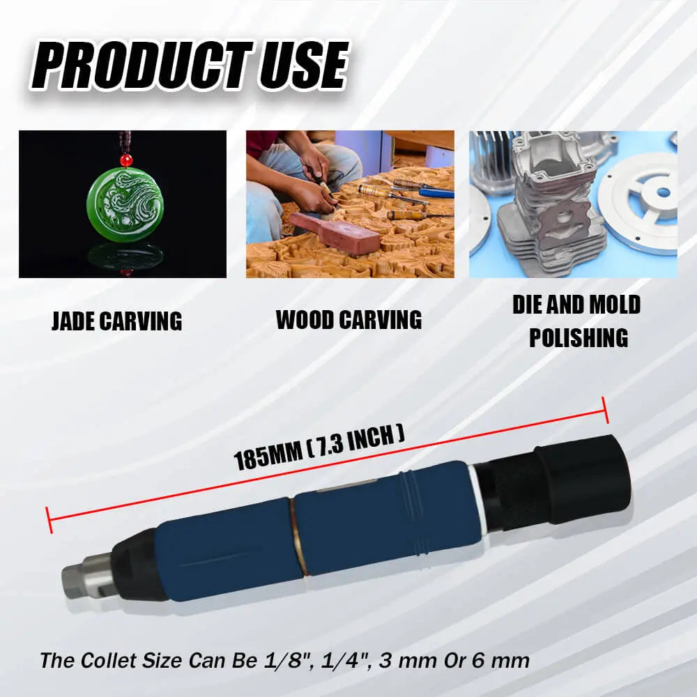 1/8'' Micro Air Pencil Style Rotary Die Grinder