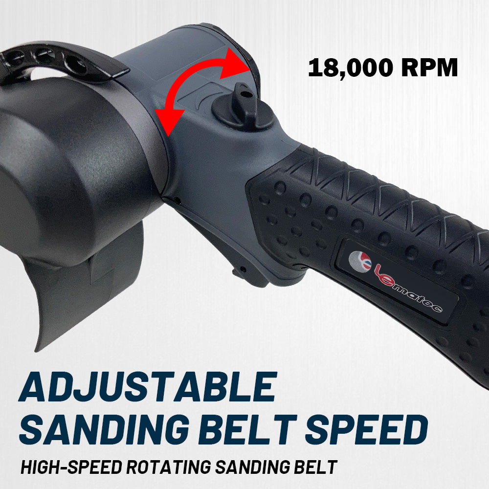 LE-BS-706B Air Belt Sander – 12.7×330mm, Adjustable Arm, Quick Release