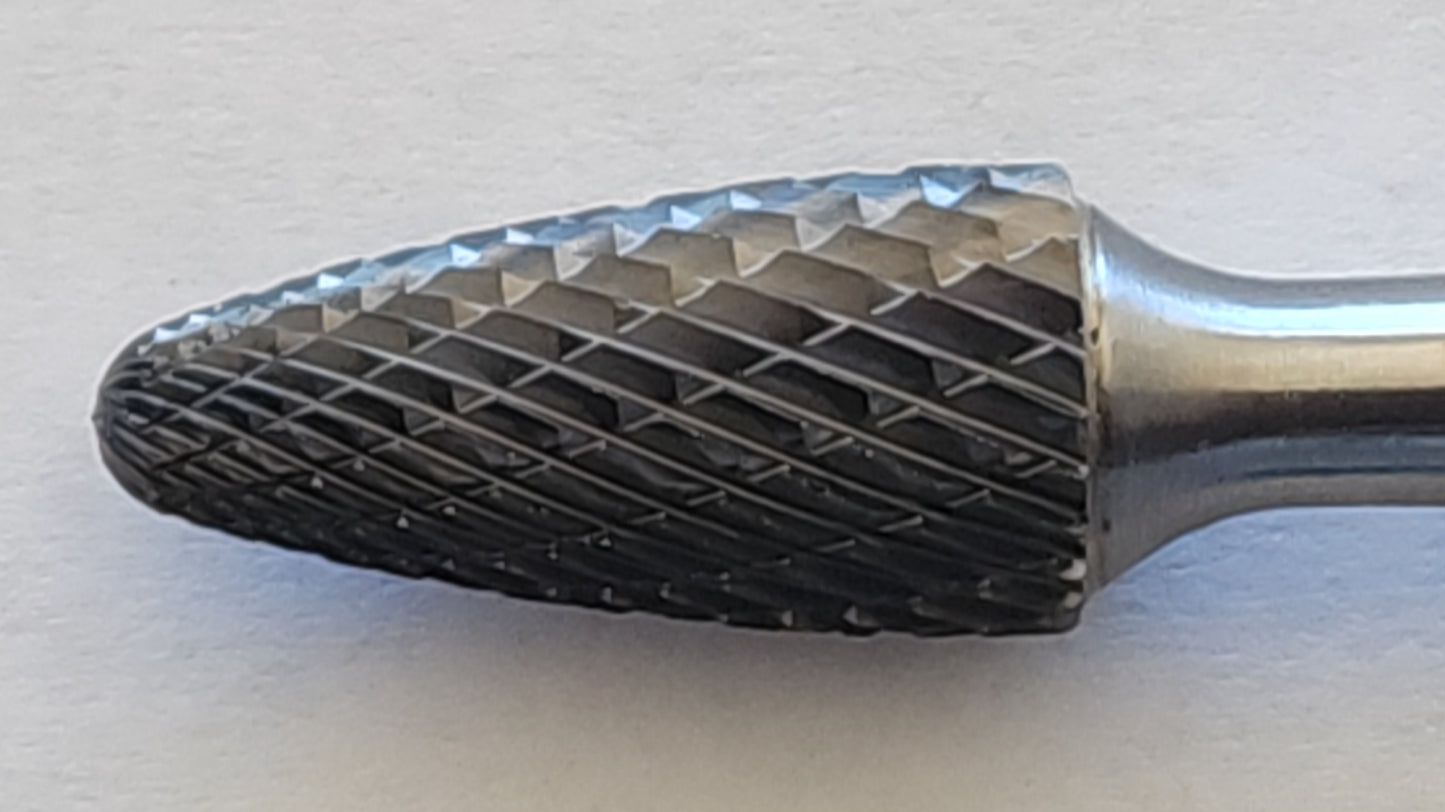 150mm Reach SF Carbide Burr – Ball-Nose Tree, Aluminum Cut, Built for Deep Access Work