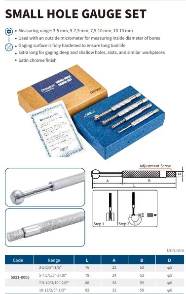 Dasqua Small Hole Gauge Set