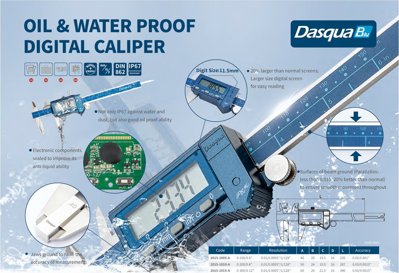 OIL & WATER PROOF DIGITAL CALIPER