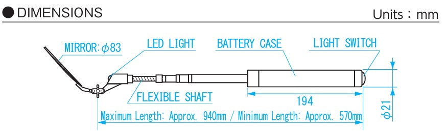 INSPECTION MIRROR WITH LIGHT