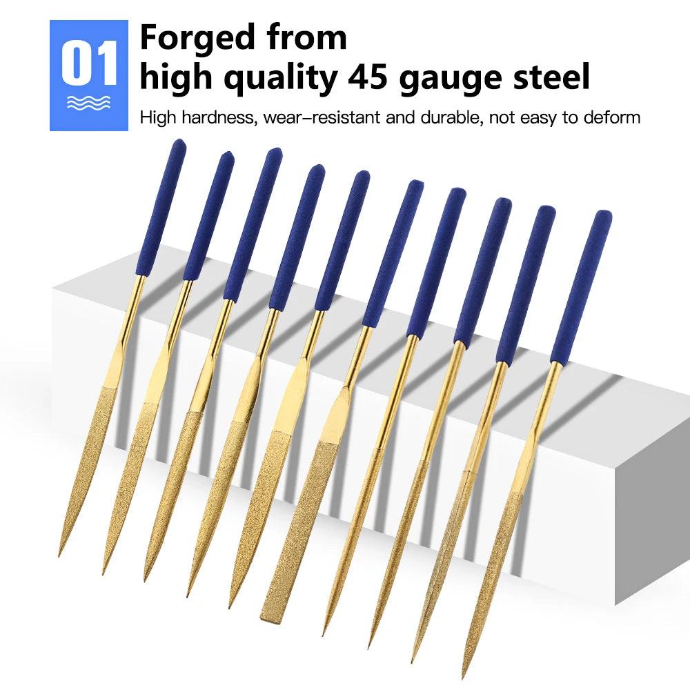 10 Piece Diamond Needle File Set