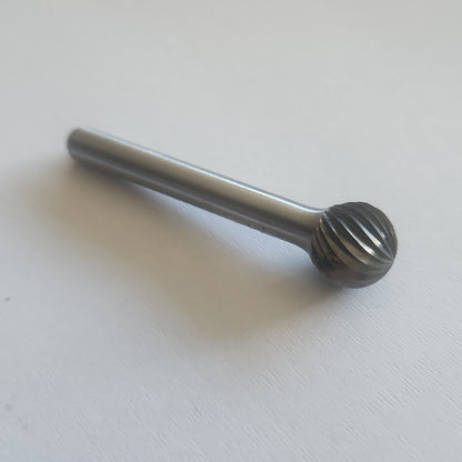 SD61210 – 12mm Ball Burr, 6mm Shank  Single Cut for Steel & Cast Iron
