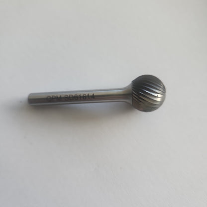SD61614 – 16mm Ball Burr, 6mm Shank  Single Cut for Steel & Cast Iron