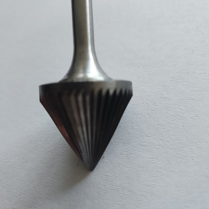 SJ62521 – 21mm 60° Countersink Burr, 6mm Shank  Single Cut for Steel & Cast Iron