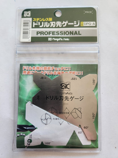 Niigata Seiki Drill Angle Gauge (DPG-A) – Stainless Steel  60°–160°