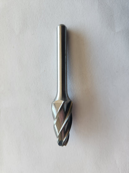 SF61125 AL – 11mm Ball-Nosed Tree Burr, 6mm Shank  Aluminum Cut for Non-Ferrous Metals