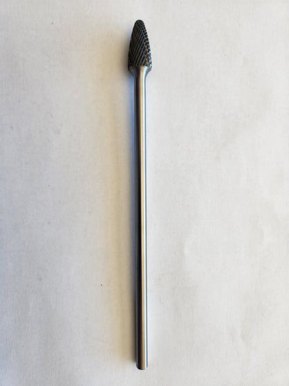 150mm Reach SF Carbide Burr – Ball-Nose Tree, Aluminum Cut, Built for Deep Access Work
