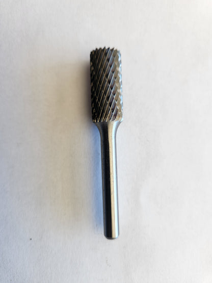 SB61225 – 12mm End-Cut Cylinder Burr, 6mm Shank  Double Cut for Steel & Cast Iron