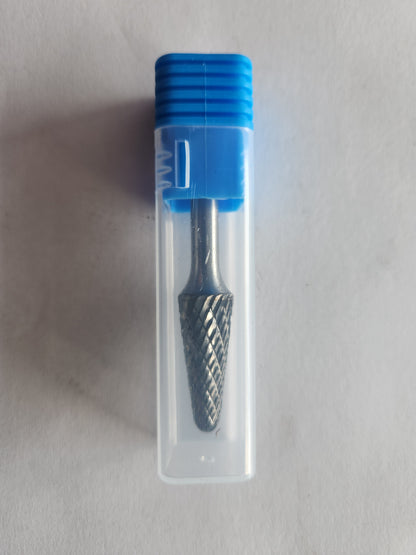 SL61228 – 12mm Ball-Nose Cone Burr, 6mm Shank  Double Cut for Steel & Stainless