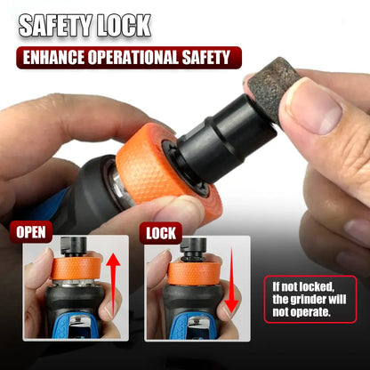 1/4" Mini Air Die Grinder with Lock