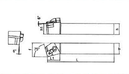 MTJNR/L Turning Toolholder – M16 Series  TNMG Inserts  Right or Left Hand