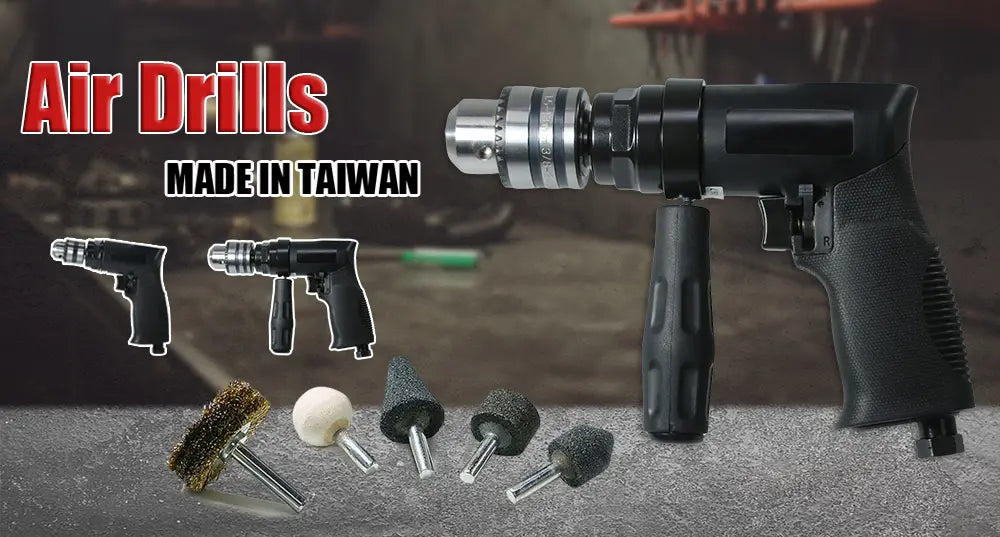 1/2" Air Drive Reversible Pneumatic Drill Gun with Handle