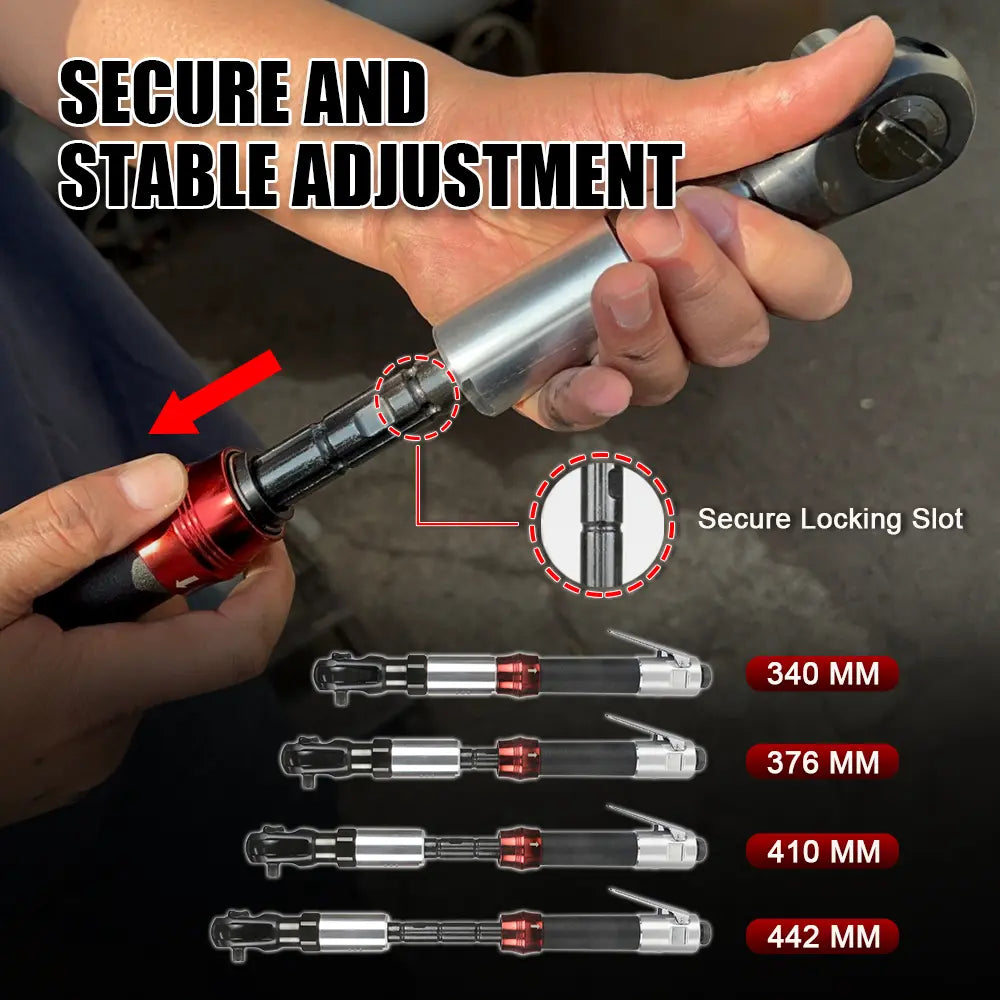 3/8" Telescopic Pneumatic Ratchet Wrench | High Torque