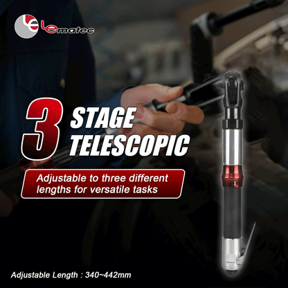 3/8" Telescopic Pneumatic Ratchet Wrench | High Torque