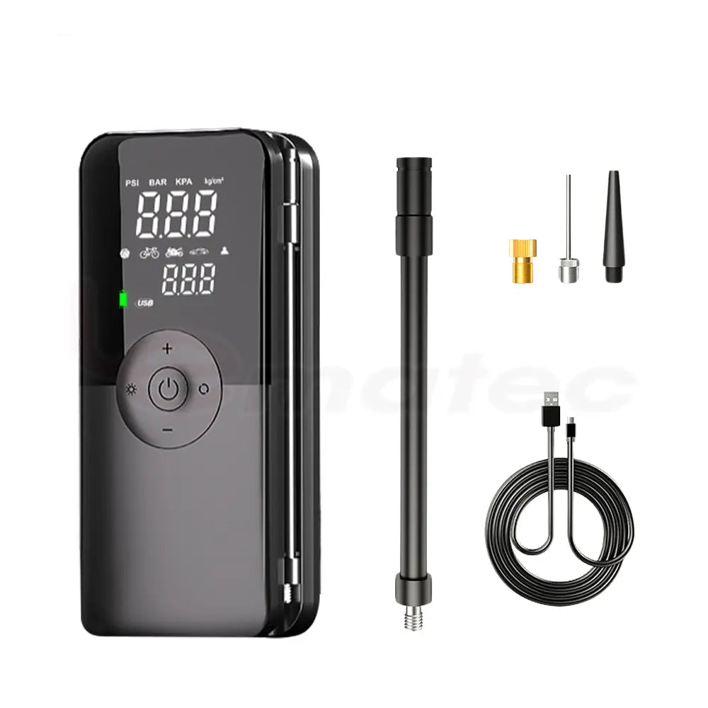 Cordless Smart Air Compressor with LED & Power Bank