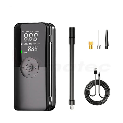 Cordless Smart Air Compressor with LED & Power Bank