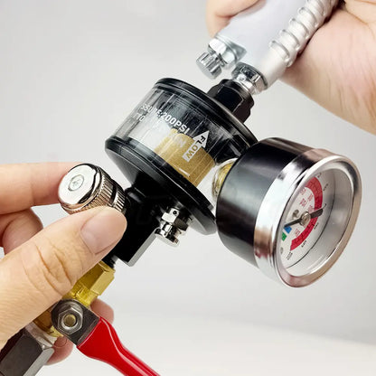 1/4" Air Filter Regulator With Pressure Gauge