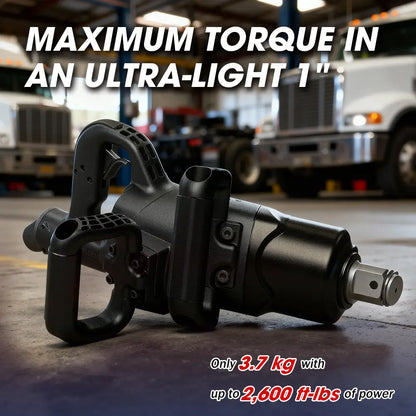 1" Lightweight Magnesium Air Impact Wrench (2,600 ft-lb)