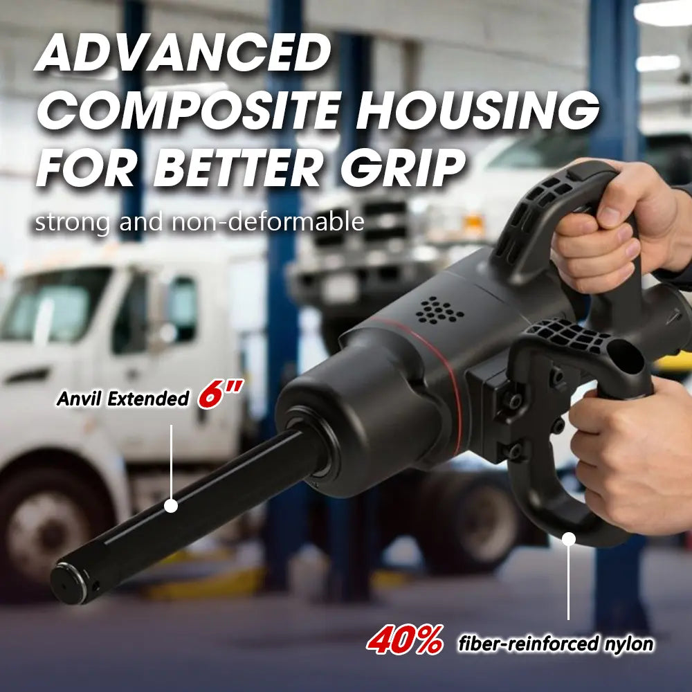 1" Magnesium Composite Impact Wrench with 6" Extended Anvil