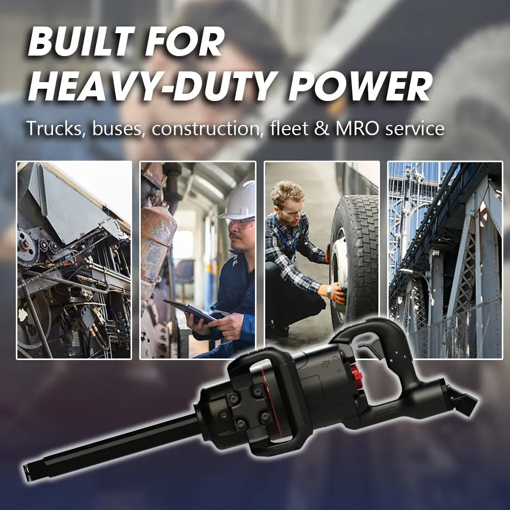 1" Magnesium Composite Impact Wrench with 6" Extended Anvil
