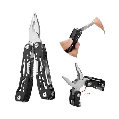 14-in-1 Multitool – Stainless Steel  Safety Locking  Nylon Pouch