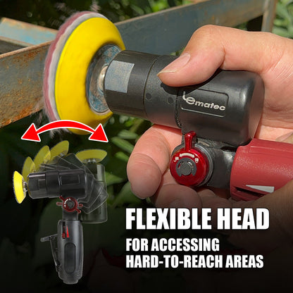 LE-G2082PR Flexible Head Air Sander Polisher – 3″ Pad, 5,000 RPM, Rear Exhaust
