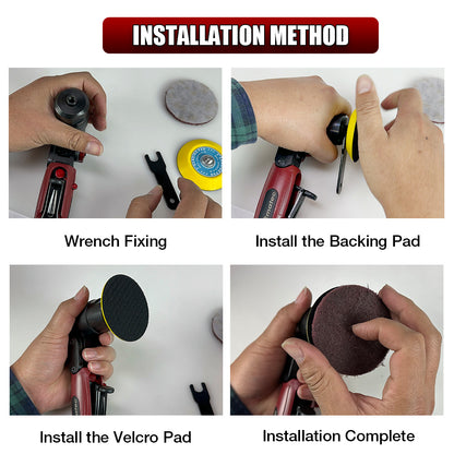 LE-G2082PR Flexible Head Air Sander Polisher – 3″ Pad, 5,000 RPM, Rear Exhaust
