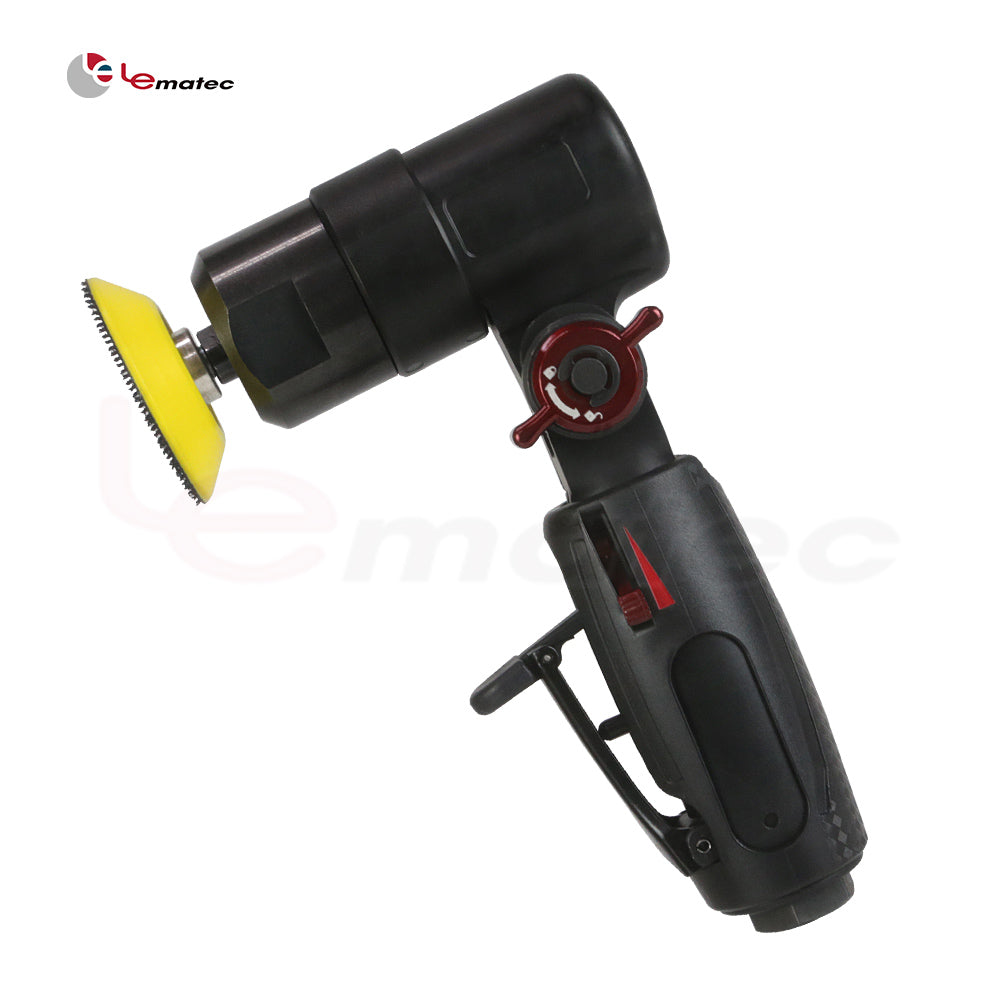 LE-G2082PR Flexible Head Air Sander Polisher – 3″ Pad, 5,000 RPM, Rear Exhaust