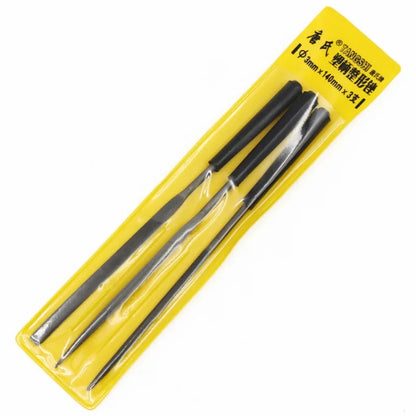 3 Piece Needle File Set – Fine Tooth, Single Cut  Round, Triangular, Flat