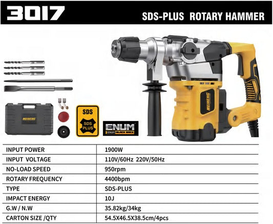 Mieneng SDS Plus Rotary Hammer Drill (3017)