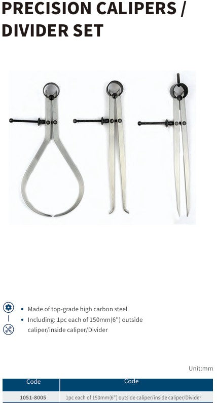 PRECISION CALIPERS / DIVIDER SET