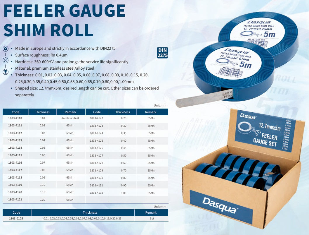 FEELER GAUGE SHIM ROLL