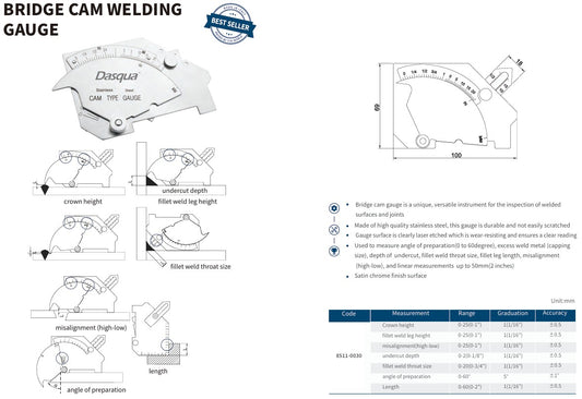 Bridge Cam Welding Gauge