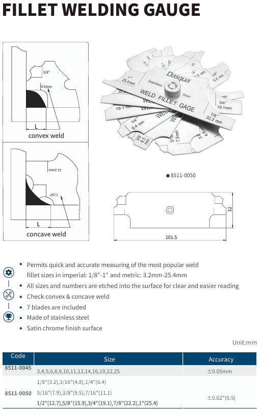 FILLET WELDING GAUGE