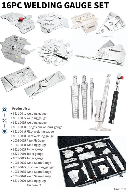 16 PIECES WELDING GAUGE SET