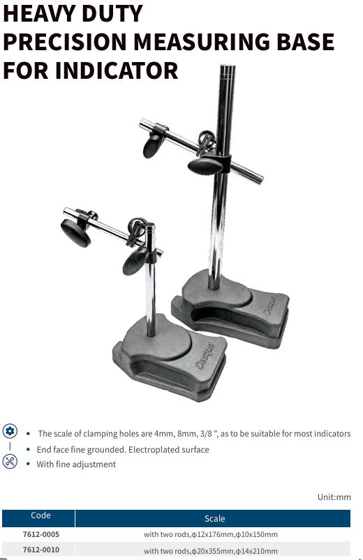 Heavy Duty Precision Measuring Base for Indicator