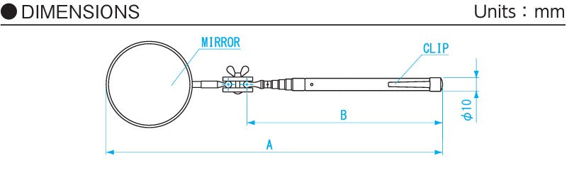 MAGNIFYING INSPECTION MIRROR WITH TELESCOPING