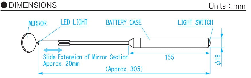 INSPECTION MIRROR WITH LIGHT