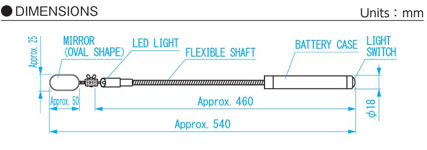 INSPECTION MIRROR WITH LIGHT