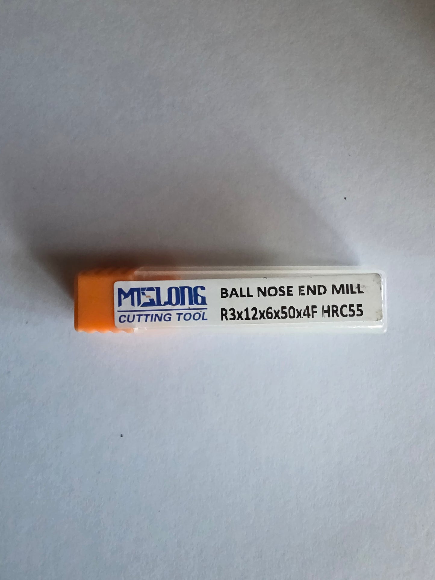 Solid Carbide Ball Nose Endmill — R3×12×6×50×4F (HRC55, TiSiN)