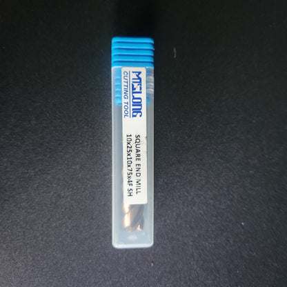 Solid Carbide Endmill — 10×40×10×100×4F SH Series (HRC65, AlTiN+TiSiN Coated)