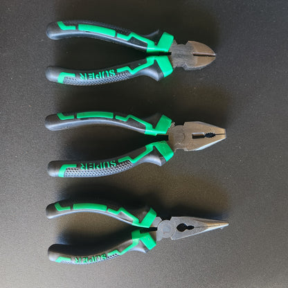 6" Pliers Set – Needle Nose, Side Cutters & Combination  Clearance Stock