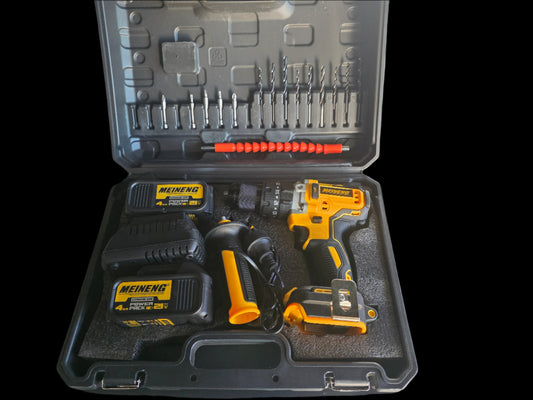 Meineng 2538 Max Cordless Drill – 21V Brushless with 2 x 4Ah Batteries