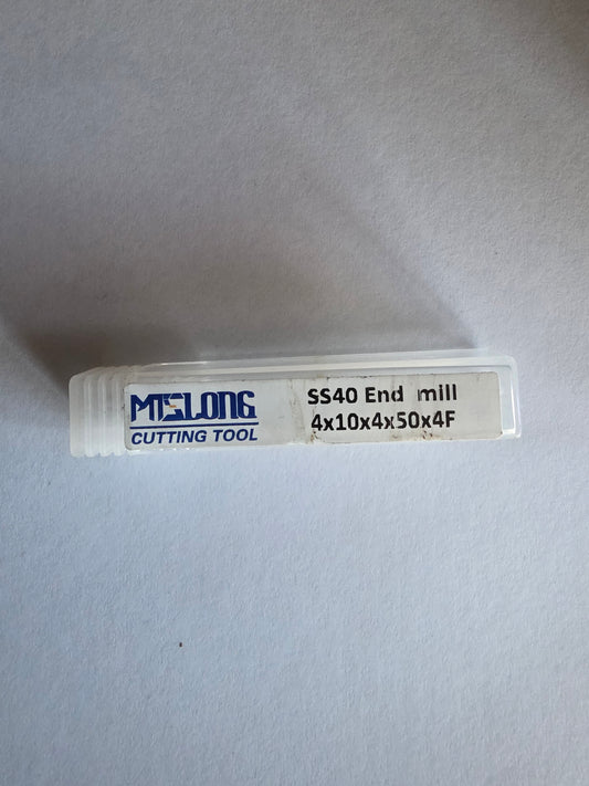Solid Carbide Endmill — SS40 4×10×4×50×6F (HRC55, HT Coated)