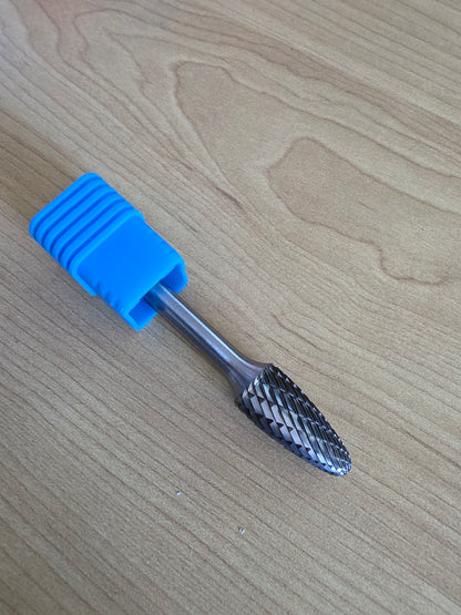 SF61225ZX – 12mm Ball-Nosed Tree Burr, 6mm Shank  Tough Cut for Steel & Weld Cleanup