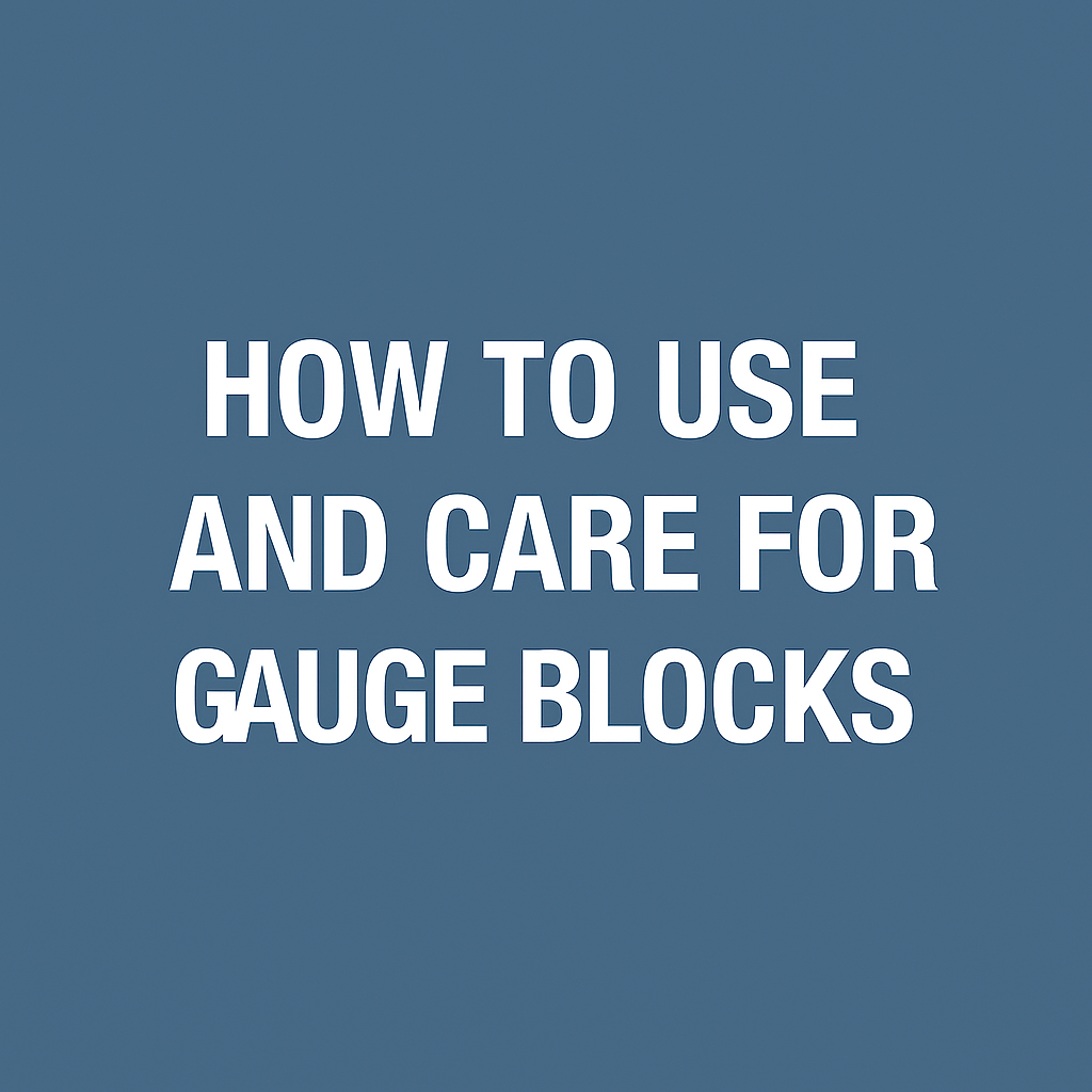 Load video: How to use &amp; care for Gauge Blocks