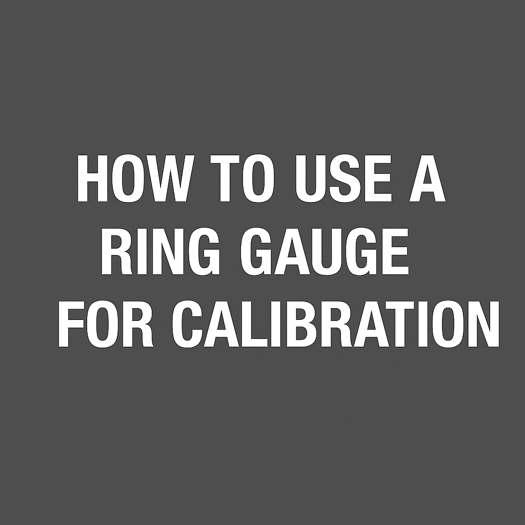 Load video: How to use a Ring Gauge for calibration.